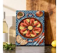 Lienzo decorativo para pared de cocina, estilo mediterráneo, rústico, limón, camarón, verano, azul, para colgar en la pared, impresiones artísticas, hogar, comedor, baño, cubículo, restaurante
