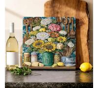 Lienzo decorativo para pared de cocina, estilo rústico, vintage, peonía, limón, verano, amarillo, para colgar en la pared, impresiones artísticas, para el hogar, dormitorio, sala de estar, restaurante