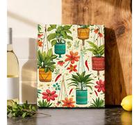 Lienzo decorativo para pared de cocina, macetero e tico bohemio de verano, pintura de pared verde para colgar en el hogar, comedor, dormitorio, sala de estar, restaurante, decoración de 8 x 10