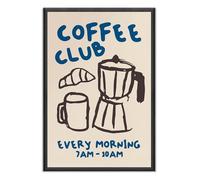 Lienzo decorativo para pared de cocina, póster de club de café, fotos de cocina, decoración de pared, vintage, cocina, café, bar, decoración retro, esqueleto, cafetería, tienda, fotos, regalo para