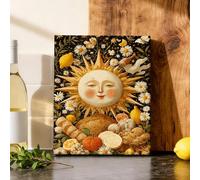 Lienzo decorativo para pared de cocina, rústico, vintage, crisantemo, limón, otoño, amarillo, póster para colgar en la pared, impresiones artísticas, hogar, restaurante, comedor, cubículo, 20,3 x 25,4