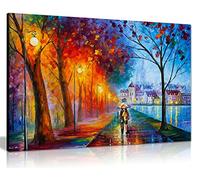 Lienzo decorativo para pared de Leonid Afremov de City By The Lake (30 x 20)