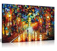 Lienzo decorativo para pared de Leonid Afremov, diseño con texto en inglés "Adiós a la ira de Leonid Afremov" (18 x 12)