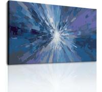 Lienzo decorativo para pared de sala de estar, póster abstracto radiante sin marco, decoración geométrica moderna y elegante para comedor, baño, dormitorio, oficina en casa, 88,9 x 61 cm, multicolor