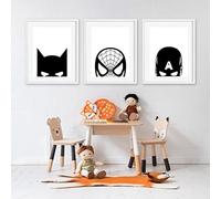 Lienzo decorativo para pared de superhéroe Spiderman, arte de pared en blanco y negro, póster de superhéroe, cuadros de Spiderman, decoración de pared, póster de superhéroe para habitación de niños,