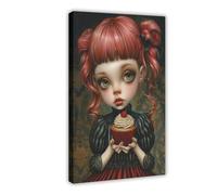 Lienzo decorativo para pared de Tiana y la muñeca de magdalenas, cuadros para decoración de sala de estar, dormitorio, 50 x 75 cm