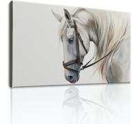 Lienzo decorativo para pared, diseño de animales, color blanco, clásico, fino, rústico, para dormitorio, sala de estar, cocina, oficina, decoración de pared del hogar, póster de 88,9 x 61 cm, sin