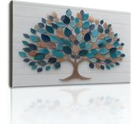 Lienzo decorativo para pared, diseño de árbol de la vida, 88,9 x 61 cm, pinturas sin marco, cuadros minimalistas modernos, pósteres blancos o sala de estar, baño, dormitorio, pasillo, decoración del