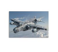 Lienzo decorativo para pared, diseño de aviones militares Thunderbolt II Warthog A10, impresiones estéticas modernas en alta definición, perfecto para los amantes de la cueva, la oficina y la aviación