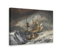 Lienzo decorativo para pared, diseño de barcos de J. M. W. Turner con anclas a los hombres holandeses de guerra, para decoración del hogar, escuela, oficina, etc