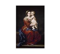 Lienzo decorativo para pared, diseño de Bartolome Esteban Murillo, diseño de la Virgen del Rosario, para decoración del hogar, escuela, oficina, sin marco, 50,8 x 76,2 cm