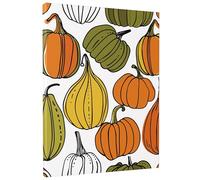 Lienzo decorativo para pared, diseño de calabaza de cosecha otoñal, estampado de calabazas verdes y naranjas, arte de pared de Acción de Gracias, decoración estética del hogar para sala de estar
