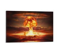 Lienzo decorativo para pared, diseño de explosión nuclear, diseño de hongos, nube, 50 x 75 cm