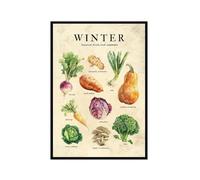 Lienzo decorativo para pared, diseño de frutas y verduras de temporada