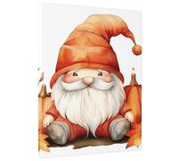 Lienzo decorativo para pared, diseño de gnomos otoñales naranjas, arte de pared fantástico, decoración estética del hogar para sala de estar, dormitorio, cocina, Acción de Gracias, sin marco, 40,6 x