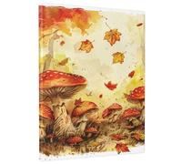 Lienzo decorativo para pared, diseño de hongos del bosque naranja y marrón, arte abstracto para pared, decoración estética del hogar para sala de estar, dormitorio, Acción de Gracias, sin marco, 12 x