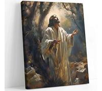 Lienzo decorativo para pared, diseño de Jesús orando en el jardín de Getsemaní, 40,6 x 61 cm