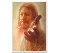 Lienzo decorativo para pared, diseño de la mano de Dios Jesús, imagen de Jesús, arte caminando, divina, misericordia, póster impreso, decoración de pared cristiana