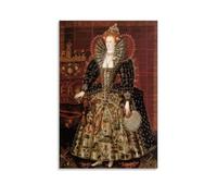 Lienzo decorativo para pared, diseño de la reina Isabel I, 60 x 90 cm