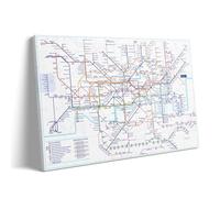 Lienzo decorativo para pared, diseño de mapa subterráneo de Londres, moderno sistema de metro para oficina, sala de estar, dormitorio, regalo único de recuerdo de viaje británico del Reino Unido