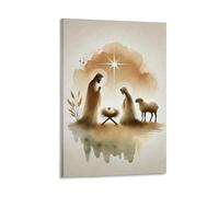 Lienzo decorativo para pared, diseño de nacimiento de Jesús, para sala de estar, dormitorio, baño, oficina, decoración del hogar, 40 x 60 cm