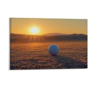 Lienzo decorativo para pared, diseño de pelota de golf con texto en inglés "Lies on the Green" (30 x 45 cm), diseño vintage de música y películas, pintura decorativa para sala de estar, dormitorio, 30
