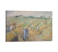 Lienzo decorativo para pared, diseño de The Harvest by Camille Pissarro, 30 x 45 cm