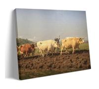 Lienzo decorativo para pared, diseño de The Plowing Nivernais The Sombrage de Rosa Bonheur, 50 x 75 cm