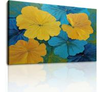 Lienzo decorativo para pared, diseño floral abstracto para sala de estar, dormitorio, oficina, arte clásico vintage, impresiones en lienzo para regalo de inauguración de la casa, 28 x 20 pulgadas, sin