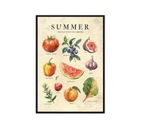 Lienzo decorativo para pared, diseño vintage de frutas y verduras de