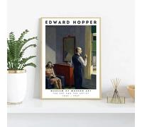 Lienzo decorativo para pared, pintura abstracta de la exposición del Museo Edward Hopper, para decoración del hogar (30 x 50 cm)