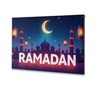 Lienzo decorativo Shabby Chic Decor Ramadan Kareem, May Blessings Fill Your Home. Lienzo decorativo para decoración del hogar, pared de baño (20 x 30 cm)