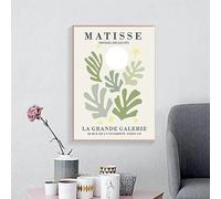 Lienzo decorativo verde estilo Matisse/Picasso, fauvismo, pósteres y láminas nórdicas para pared, ideal para la decoración del salón (60x80cm).