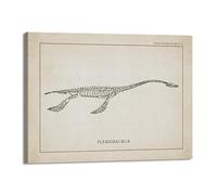 Lienzo decorativo vintage de esqueleto de dinosaurio, paleontología, pósteres de dinosaurios, fósiles, impresiones artísticas, triceratops, bocetos, imágenes, decoración de habitación de niño (SKU3,12