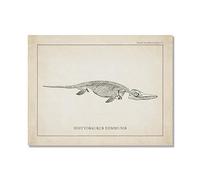 Lienzo decorativo vintage de esqueleto de dinosaurio, paleontología, pósteres de dinosaurios, fósiles, impresiones artísticas, triceratops, bocetos, imágenes, decoración de habitación de niño (SKU7