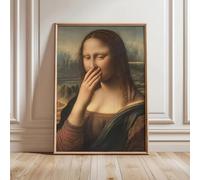 Lienzo divertido para baño, impresión artística para pared, humor de inodoro, retrato de Mona Lisa, pintura con mal olor, póster, imagen para baño, decoración del hogar (40x65 cm, sin marco)