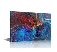 Lienzo enmarcado para pared, 1 panel, pintura de textura azul HD, impresión sobre lienzo, obra de arte contemporánea, póster de pared para sala de estar, dormitorio, cocina, baño, decoración lista para colgar (24 pulgadas de ancho x 16 pulgadas de alto)