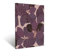 Lienzo enmarcado para pared, diseño de cuadros para sala de estar, morado oscuro, moderno, listo para colgar (70 x 125 cm (28 x 49 pulgadas) con marco)