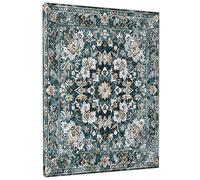 Lienzo floral vintage para pared, impresión de mandala azul marfil, arte abstracto bohemio para pared, decoración del hogar para sala de estar, dormitorio, oficina, sin marco, 40,6 x 50,8 cm