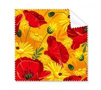 Lienzo flores planta pintura maíz amapolas gafas gamuza de limpieza paño del teléfono limpiador de la pantalla 5 piezas regalo
