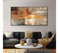 Lienzo grande enmarcado para pared, pintura retro para sala de estar, dormitorio, lienzo texturizado grande, decoración de pasillo (75 x 150 cm)