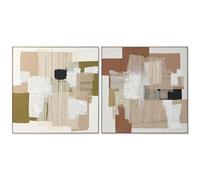 Lienzo Home ESPRIT Poliestireno Lienzo 121 x 5,2 x 121 cm (2 Unidades)