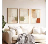 Lienzo impreso, arte abstracto neutro para pared, tríptico moderno minimalista contemporáneo, decoración de pared para sala de estar y dormitorio (35x50cm-3 piezas)