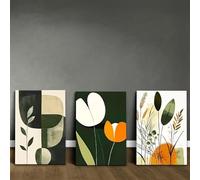 Lienzo impreso arte de pared moderno bohemio verde floral decoración del hogar pintura en lienzo contemporánea imágenes para dormitorio 50x70cmx3 sin marco