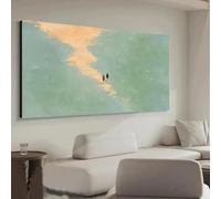 Lienzo impreso con figura abstracta de espejo, cuadro de una hermosa chica de espaldas, obra de un artista famoso, ideal para la decoración del hogar (70x110cm/sin marco)