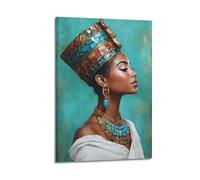 Lienzo impreso con la esposa del faraón egipcio de la reina Nefertiti, arte para colgar en la pared, póster clásico egipcio para dormitorio, sala de estar, decoración del hogar, 30 x 45 cm