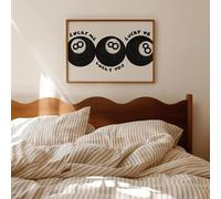 Lienzo impreso con la frase "Lucky Me Lucky You", bola negra n.° 8, divertido billar, póster de arte de pared para decoración del hogar (40 x 50 cm/sin marco)