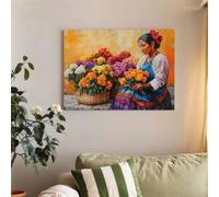 Lienzo impreso para pared con imágenes de arte botánico moderno para sala de estar (30x50cm/Sin marco)
