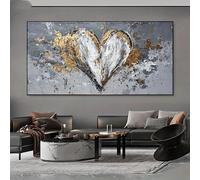 Lienzo impreso, póster, arte mural moderno abstracto con forma de corazón, cuadro decorativo para sala de estar y dormitorio (30x60cm)