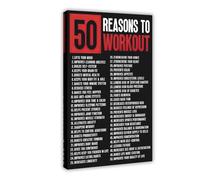 Lienzo inspirador de 50 Reason To Training, póster moderno para pared, pinturas para sala de estar, dormitorio, decoración de 12 x 18 pulgadas (30 x 45 cm)